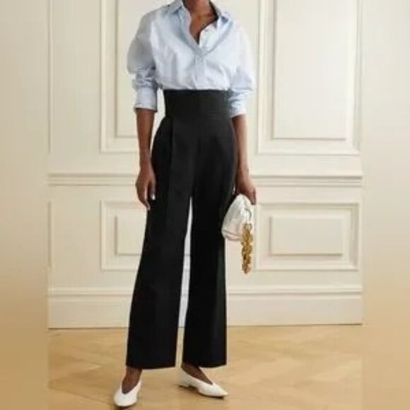 ❌ON HOLD❌ ALAIA COTTON GABARDINE TROUSERS IN BLACK - Picture 1 of 8